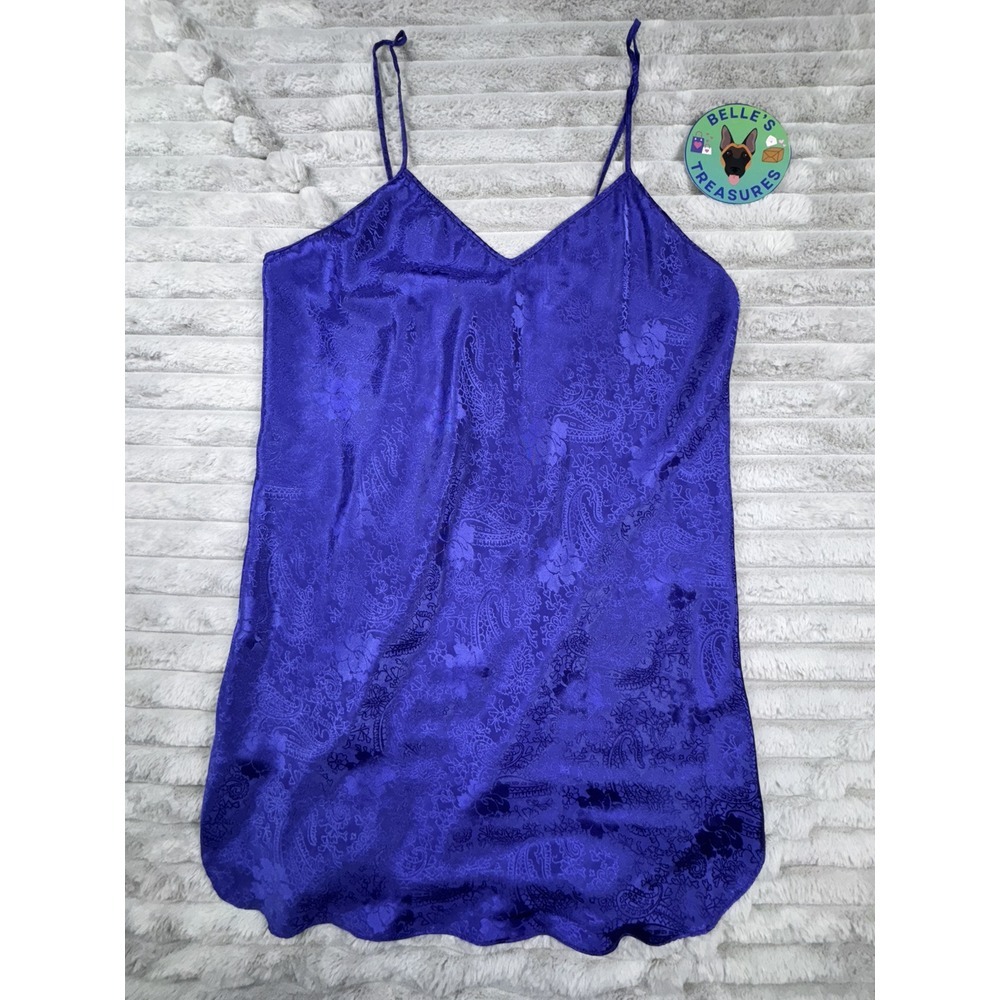Romance Du Jour Large Inc Lingerie Teddy Purple Floral Paisley Inlay Slip Dress